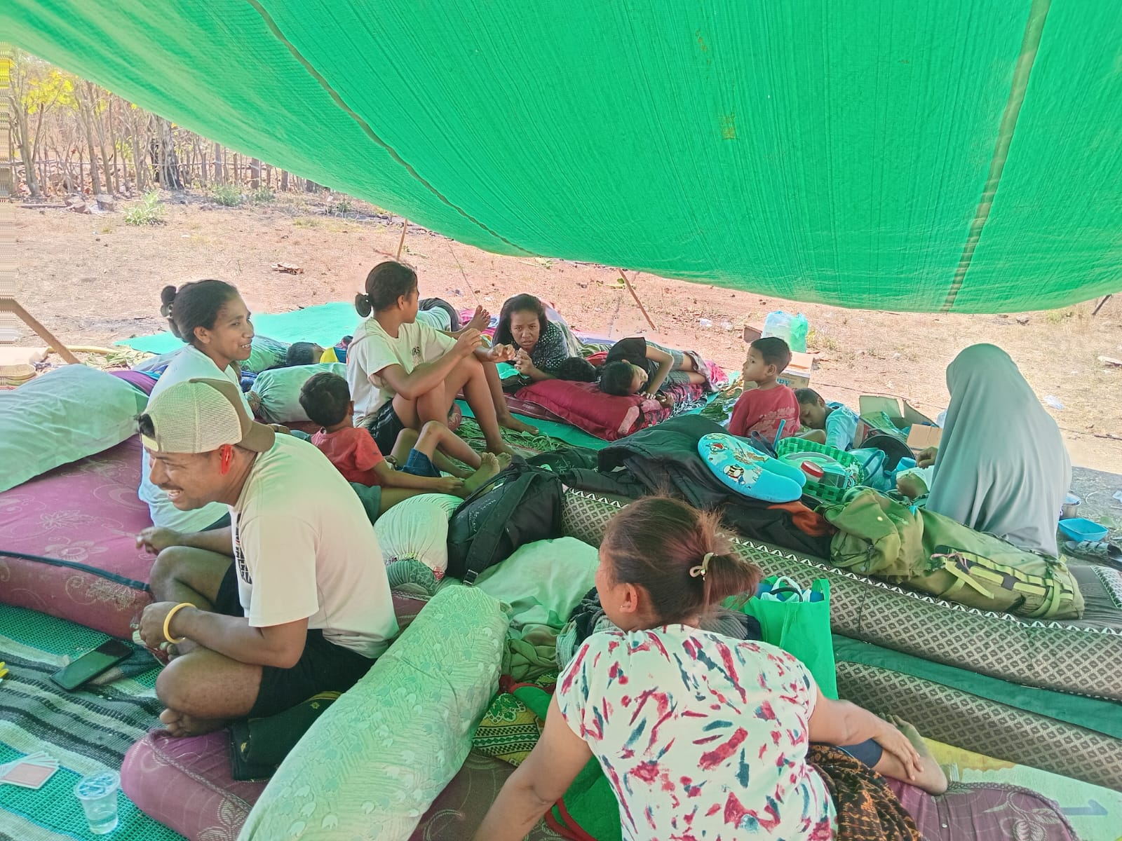 Belum Tersentuh Bantuan, Puluhan Warga Danga Nagekeo Mengungsi Seadanya di Perbukitan